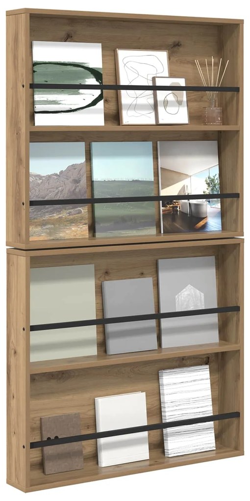 vidaXL Ράφι Περιοδικών με ράφι 2 pcs Artisan Oak 80 x 12 x 70 εκ