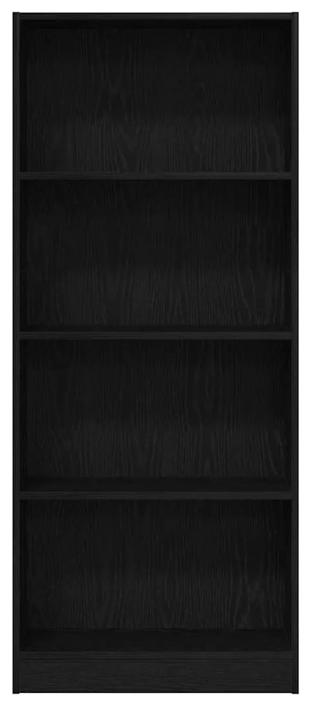 vidaXL Βιβλιοθήκη Μαύρη δρυς 60 x 24 x 143 εκ Επεξεργασμένο ξύλο