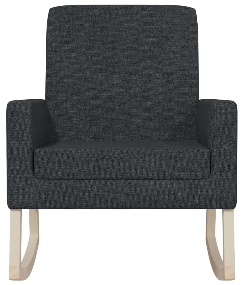 vidaXL Κουνιστή Πολυθρόνα Μαύρη Υφασμάτινη