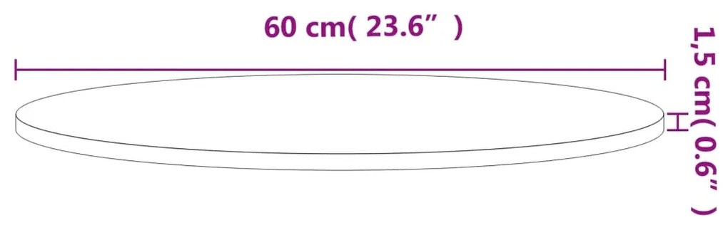 ΕΠΙΦΑΝΕΙΑ ΤΡΑΠΕΖΙΟΥ ΣΤΡΟΓΓΥΛΗ Ø60X1,5 ΕΚ. ΜΑΣΙΦ ΞΥΛΟ ΟΞΙΑΣ 355909