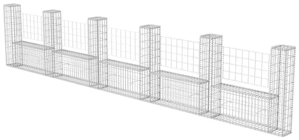 vidaXL Συρματοκιβώτιο σε Σχήμα «U» 570x20x100 εκ Γαλβανισμένος Χάλυβας