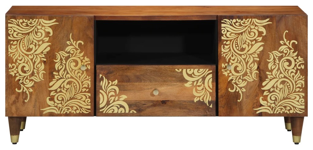vidaXL Ντουλάπα τηλεόρασης 105x33x46 εκ. Μασίφ ξύλο μάνγκο