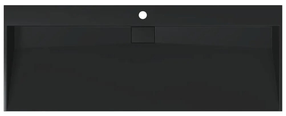 vidaXL Νιπτήρας Μαύρος Ματ 120x46x11εκ. Συνθετικός από Τεχνητό Μάρμαρο