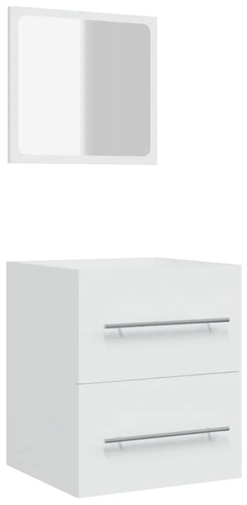 vidaXL Ντουλάπι Μπάνιου με Καθρέφτη Λευκό 41x38,5x48 εκ.