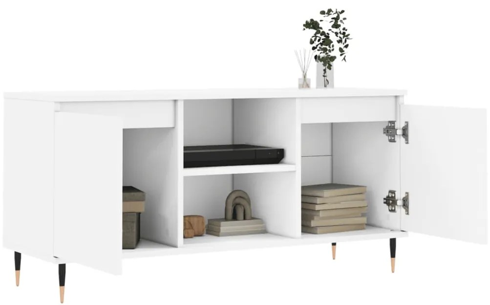 vidaXL Έπιπλο Τηλεόρασης Λευκό 104 x 35 x 50 εκ. από Επεξεργ. Ξύλο