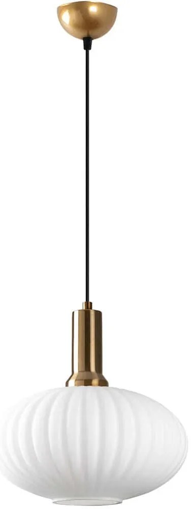 Φωτιστικό Οροφής Asker 521SHN3582 Φ30x118cm 1xE27 40W White-Gold Opviq