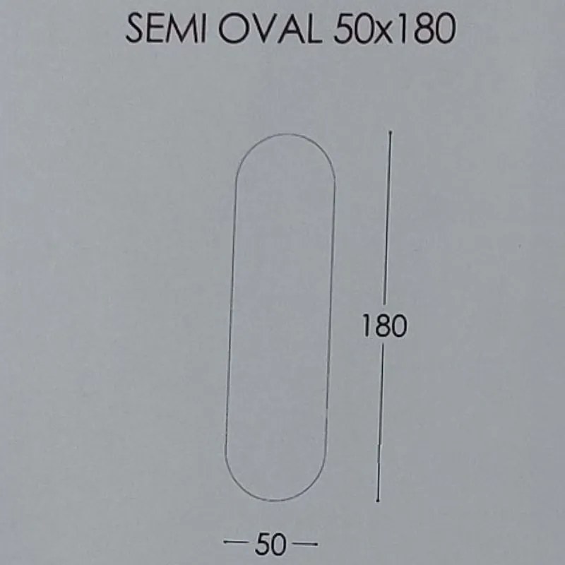 Καθρέπτης τοίχου 5mm Semi Oval Project Mirrors 50x180