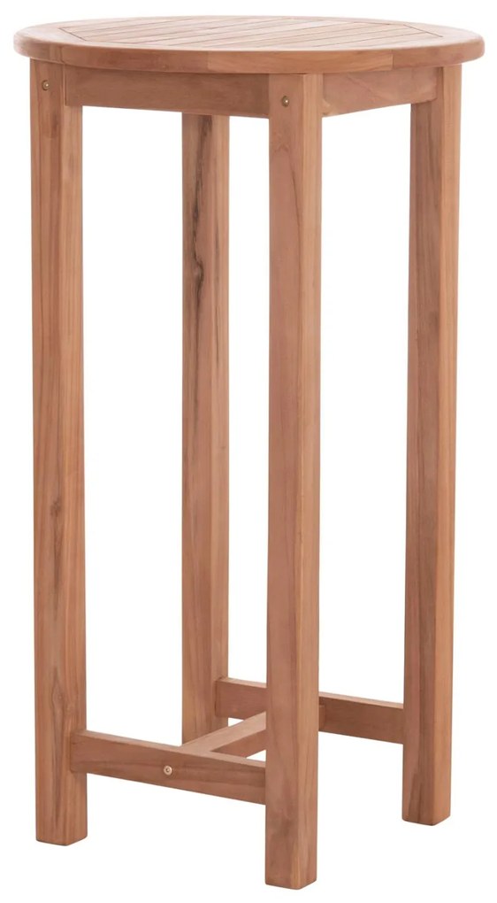 Τραπέζι - Σταντ Μπάρ Στρόγγυλο PRESSCOT C18114 Ξύλο Teak Φυσικό Φ60x105Υ εκ. 60x60x105 εκ.