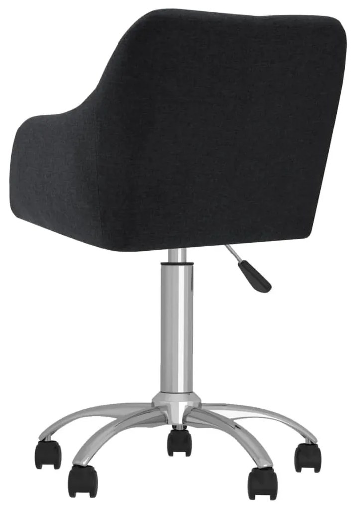 vidaXL Καρέκλες Τραπεζαρίας Περιστρεφόμενες 2 τεμ. Μαύρες Υφασμάτινες