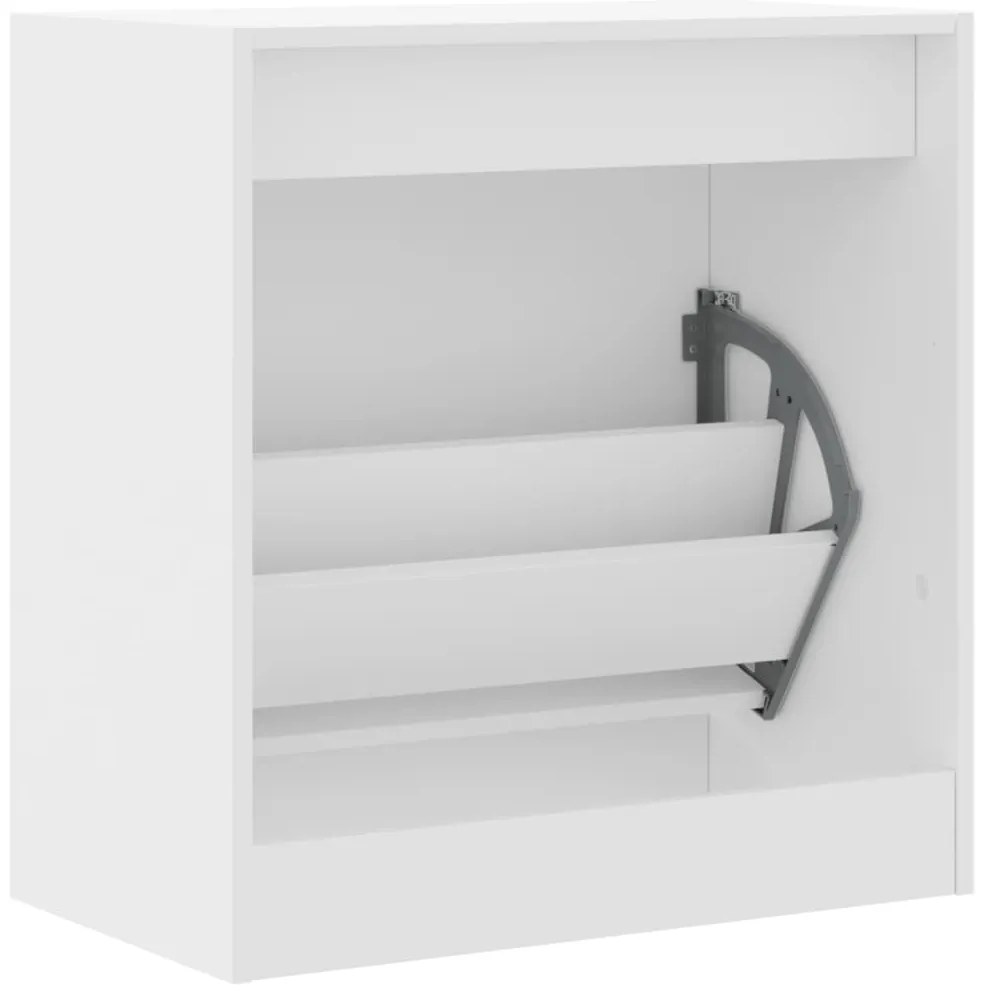 vidaXL Παπουτσοθήκη Λευκή 60x34x63,5 εκ. από Επεξεργασμένο Ξύλο