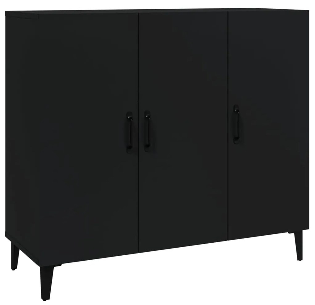 vidaXL Ντουλάπι Μαύρο 90 x 34 x 80 εκ. από Επεξεργασμένο Ξύλο