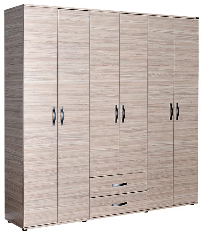 Ντουλάπα  ρούχων Dynamic Megapap εξάφυλλη σε χρώμα zara 206x52x213εκ. GP009-0050