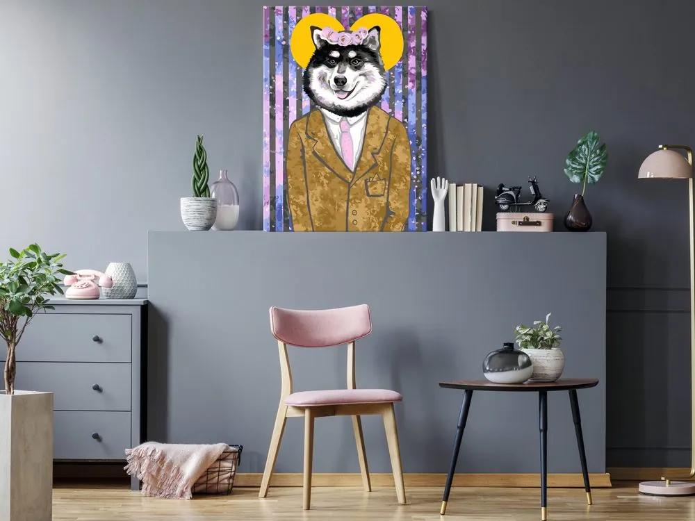 Ζωγραφική με αριθμούς Σκύλος με κοστούμι - 40x60