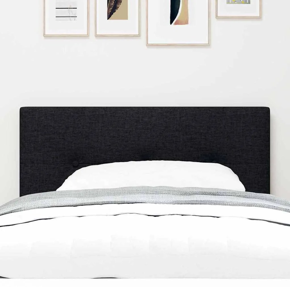 vidaXL Κεφαλάρι με κεφαλάρι Μαύρο 100 cm Τεχνητό Δέρμα