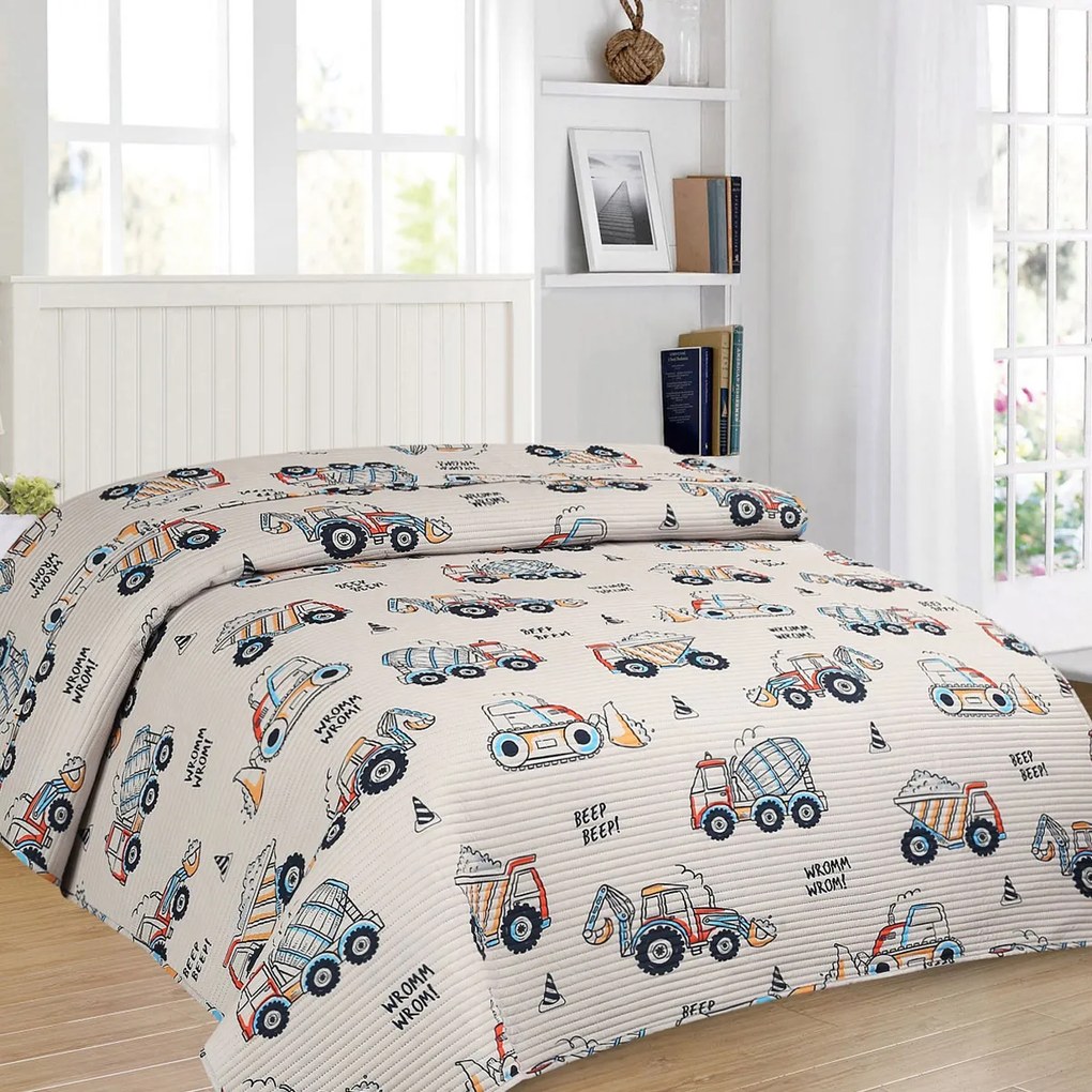Κουβερλί Μονό (160x220) AdamHome Cars 5020
