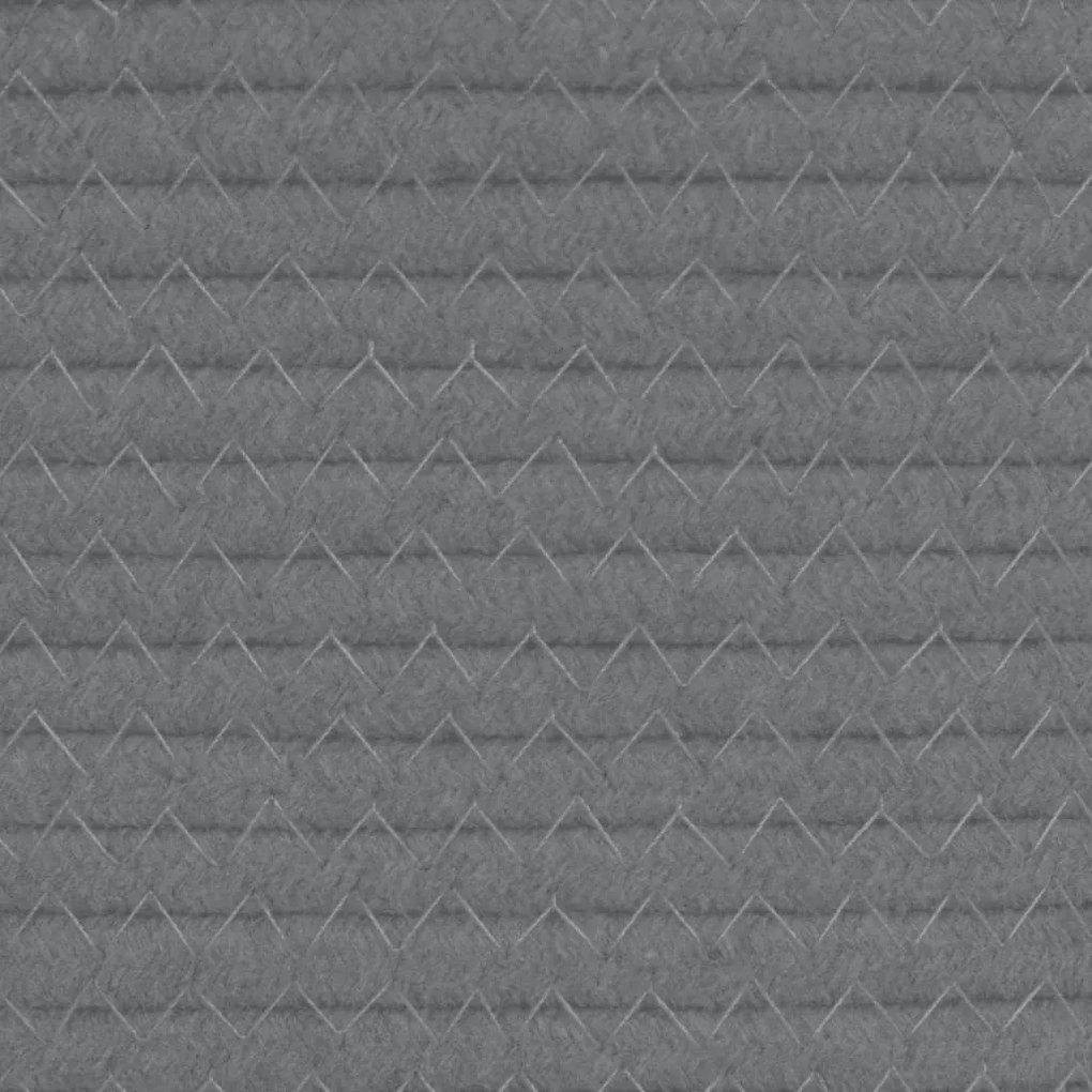 vidaXL Καλάθι Αποθήκευσης Γκρι και Λευκό Ø51 x 33 εκ. Βαμβακερό