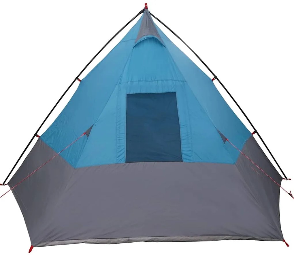 vidaXL Σκηνή Τιπί με στέγη Μπλε 383 x 338 x 217 εκ. ταφτάς