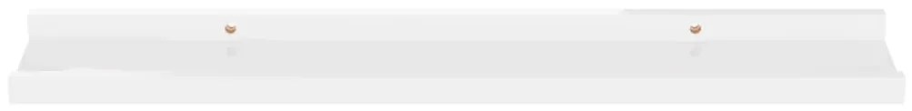 vidaXL Ράφια Τοίχου 2 τεμ. Γυαλιστερό Λευκό 60 x 9 x 3 εκ.