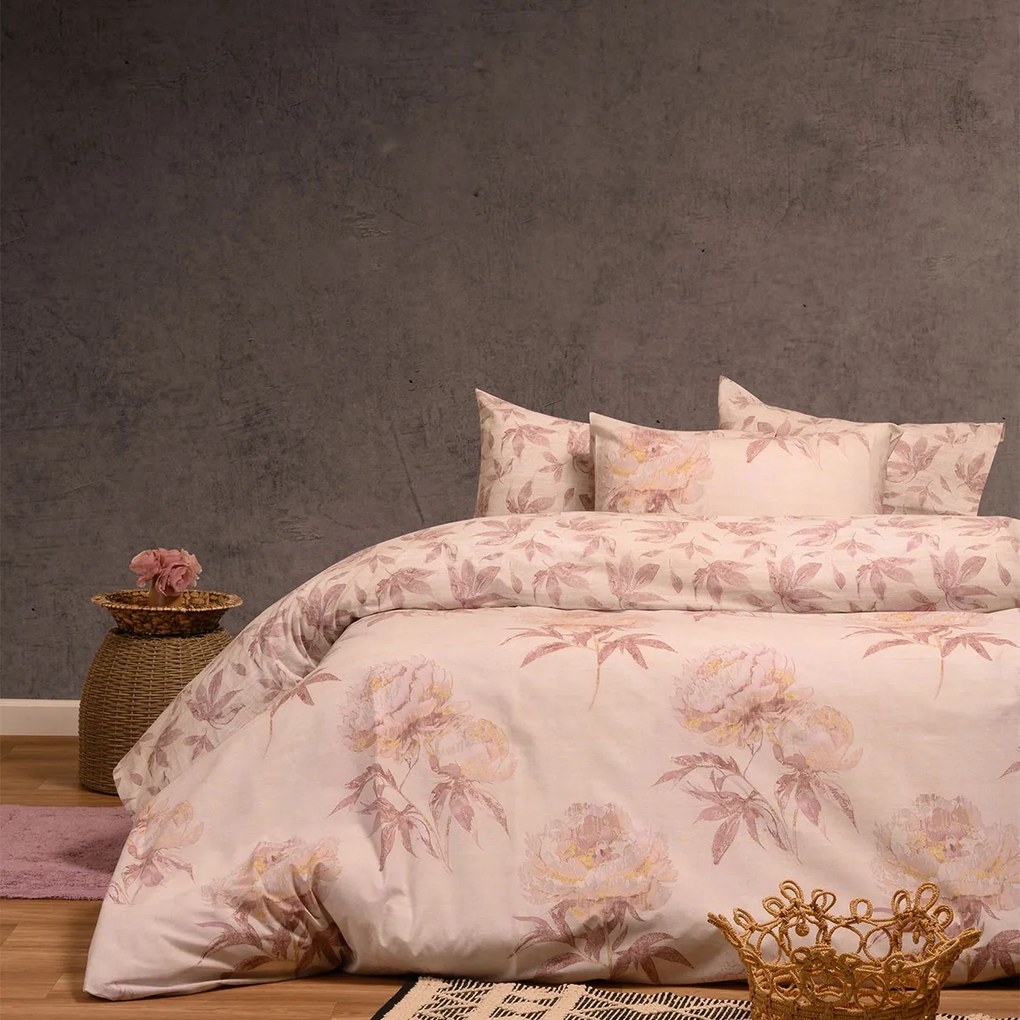 Σεντόνια Μονά (Σετ) Melinen Calvert Rose Ροζ Με Λάστιχο 100x200+32