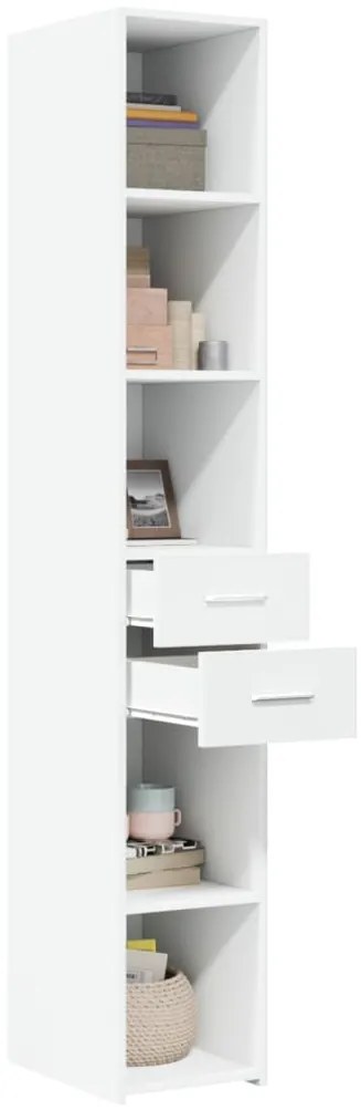 vidaXL Ντουλάπι Λευκό 30x42,5x185 εκ. από Επεξεργασμένο Ξύλο