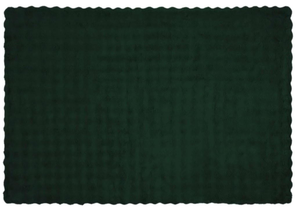 vidaXL Ψεύτικη κουβέρτα από κουνέλι Σκούρο Πράσινο 150 x 220 cm