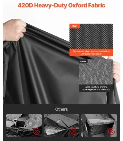 VEVOR Patio Outdoor Furniture Cover 420D Waterproof Table Chairs Sofa 130"x84"