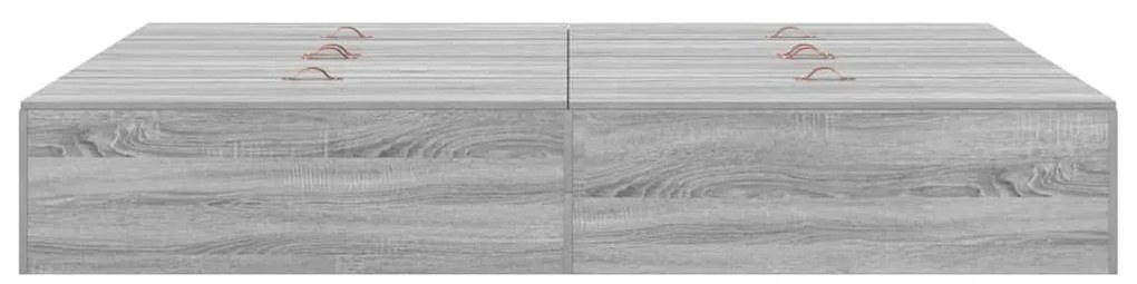 vidaXL Σκελετός Κρεβατιού Γκρι sonoma 140 x 200 cm Επεξεργασμένο ξύλο