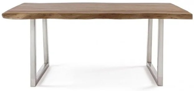 Τραπέζι Osbert Καφέ-Ασημί( 180x90x77εκ.)