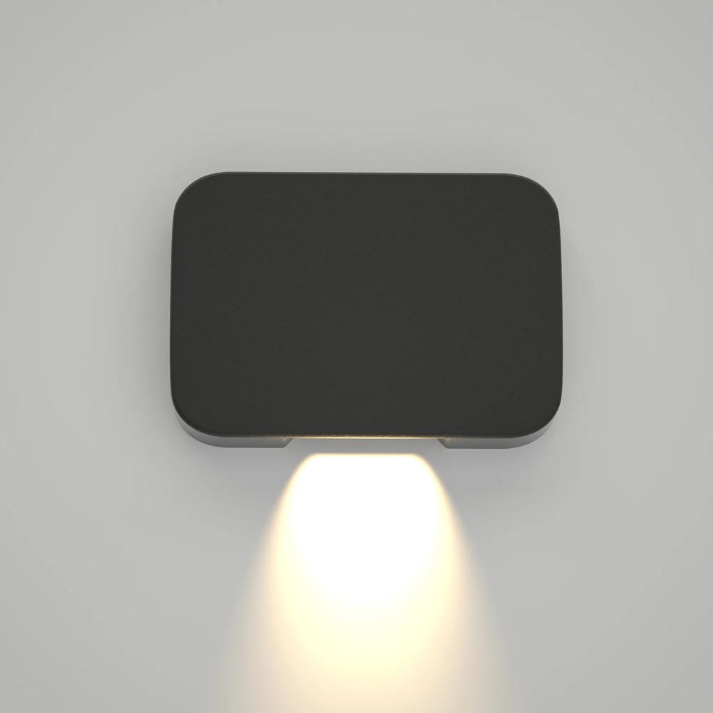 Φωτιστικό τοίχου Silver LED 1W 3000K Outdoor Wall Lamp Anthracite D:5cmx7cm (80202440) - ABS - 80202440