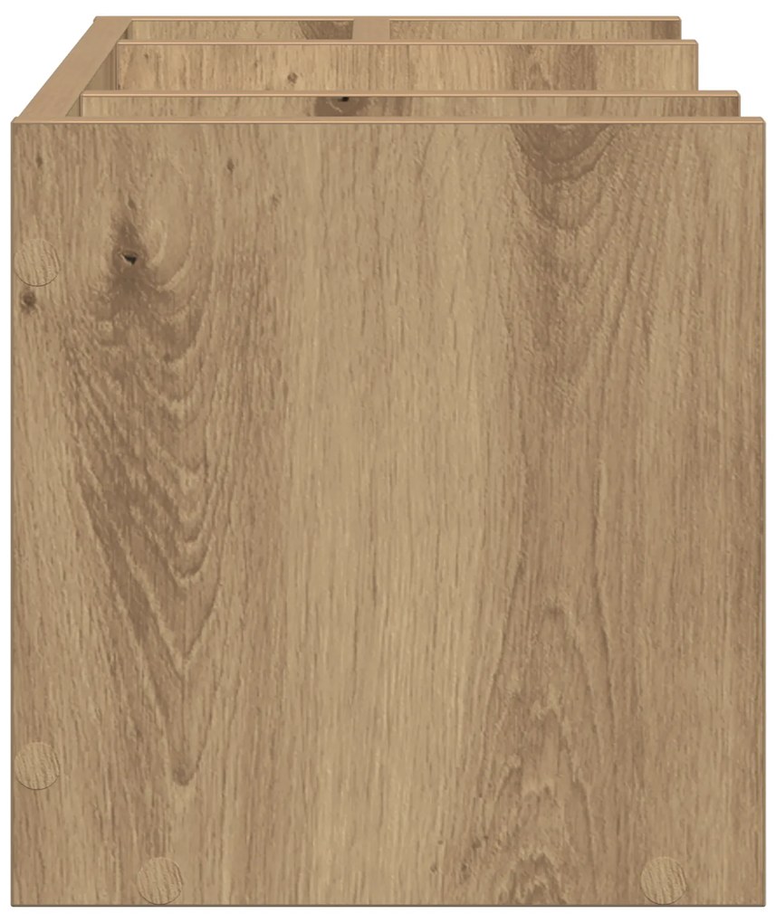 vidaXL Οργανωτής Γραφείου Μαύρη Δρυς 44.5x24x25 cm Κατασκευασμένο Ξύλο