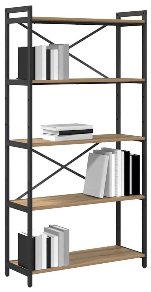 vidaXL Βιβλιοθήκη artisan δρυς 80 x 30 x 153 εκ Επεξεργασμένο ξύλο