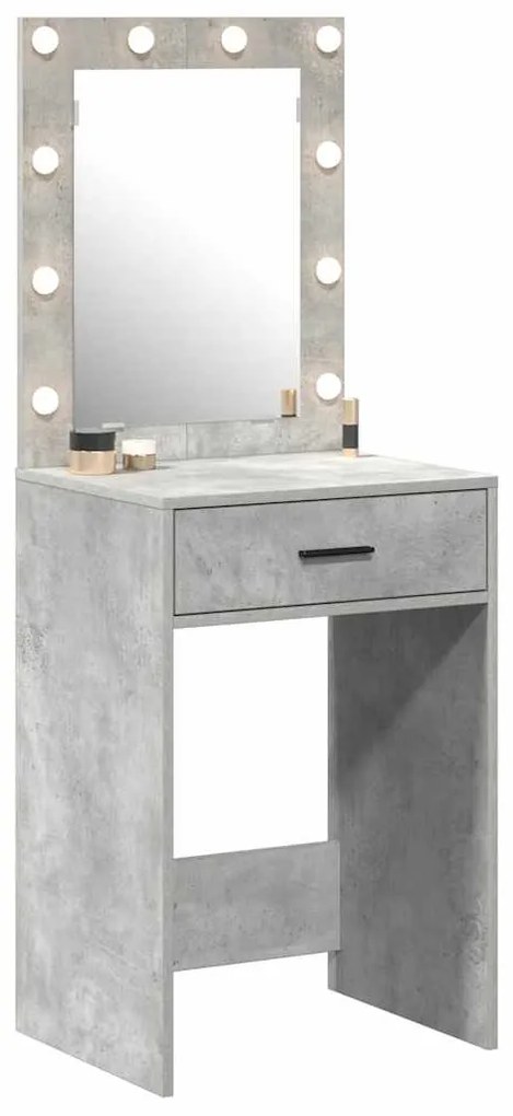 vidaXL Κομοδίνο Γκρι σκυροδέματος 50 x 41 x 135 εκ Επεξεργασμένο ξύλο