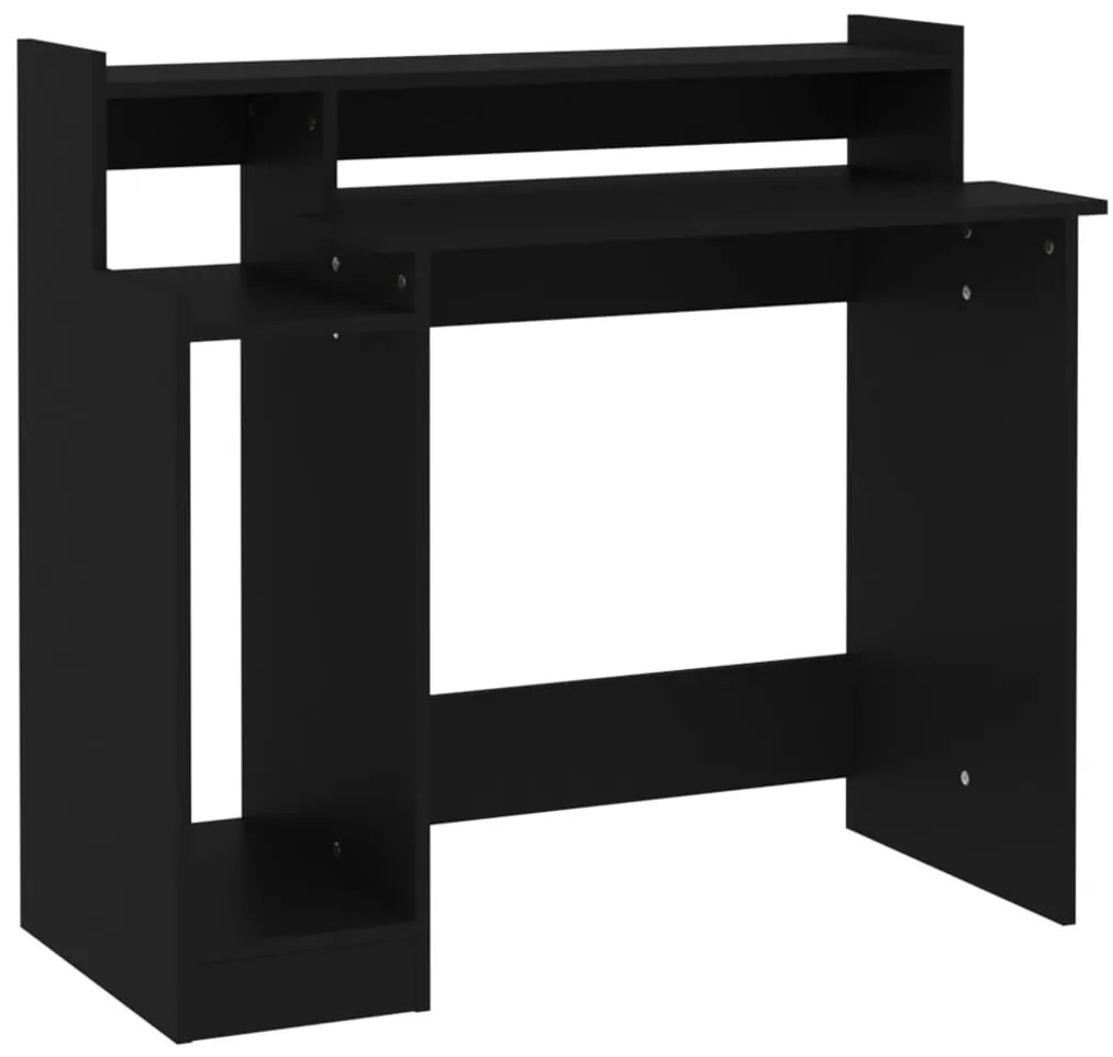 vidaXL Γραφείο με LED Μαύρο 97 x 45 x 90 εκ. από Επεξεργασμένο Ξύλο