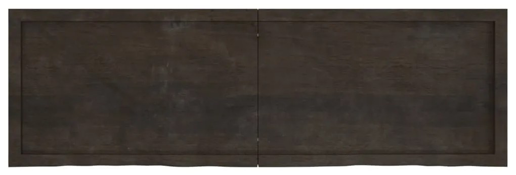 vidaXL Ράφι Τοίχου Σκούρο Καφέ 160x50x(2-6) εκ. Επεξ. Μασίφ Ξύλο Δρυός