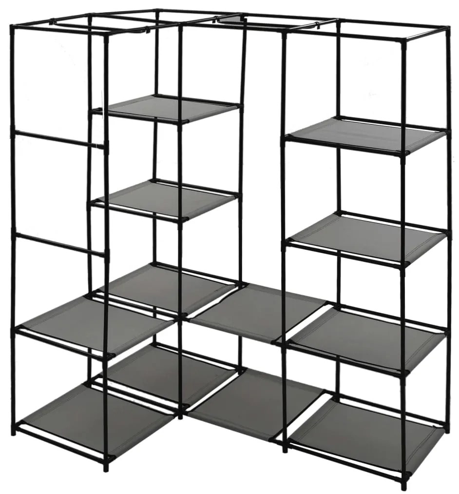 vidaXL 282452  Corner Wardrobe Grey 130x87x169 cm
