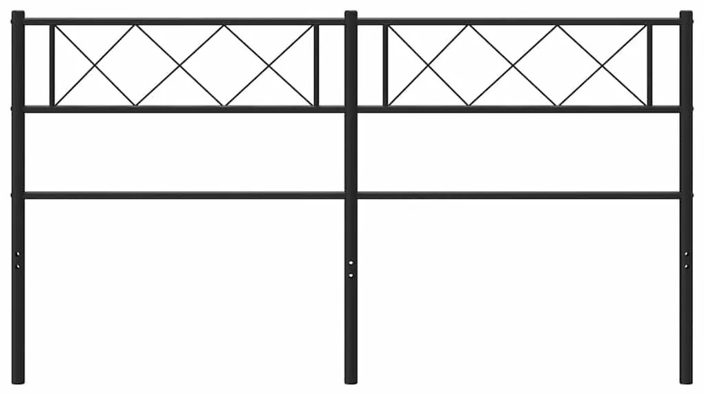 vidaXL Κεφαλάρι Μαύρο 135 εκ. Μεταλλικό