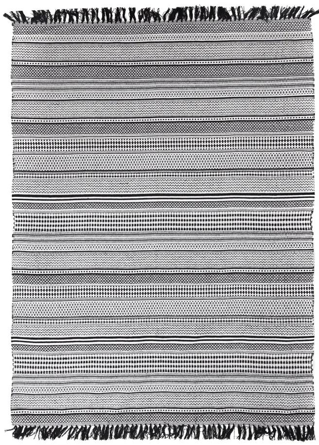 Χαλί Urban Cotton Kilim Samaira Black White Royal Carpet &#8211; 160×230 cm 160X230