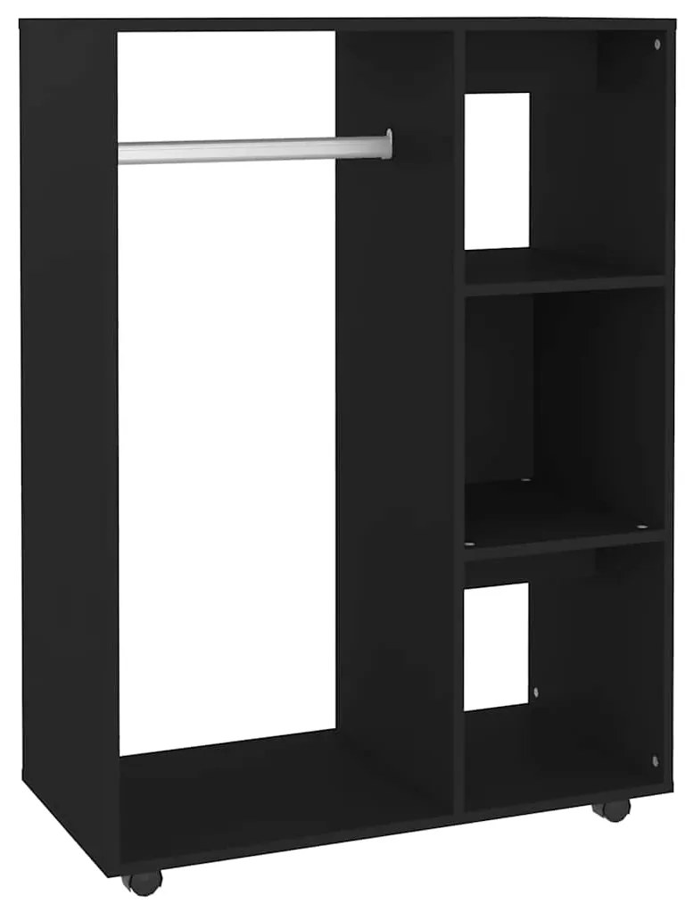 vidaXL Ντουλάπα Μαύρη 80 x 40 x 110 εκ. από Επεξ. Ξύλο