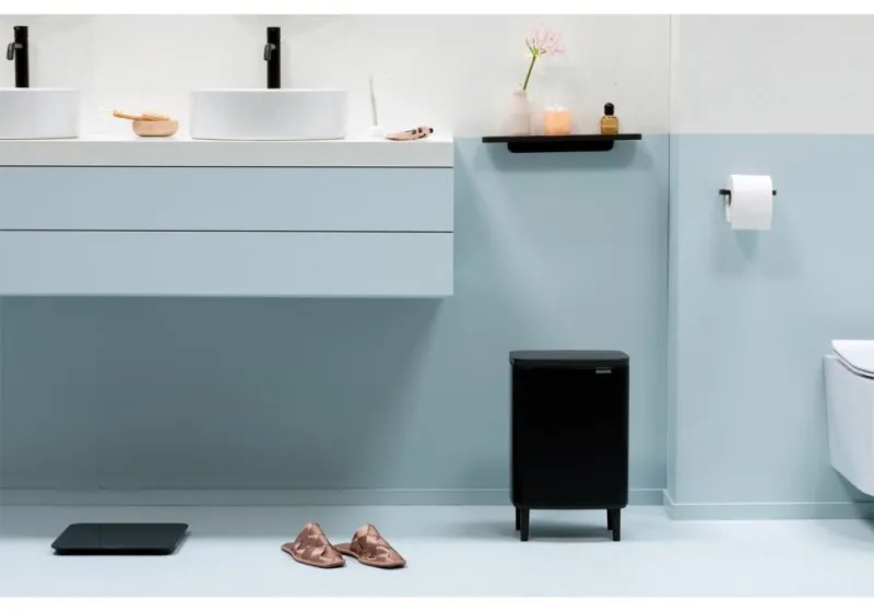 Κάδος απορριμμάτων Brabantia Bo Small Hi 12L, Ομαλό και αθόρυβο άνοιγμα, Csúszásgátló talp, Μαύρο