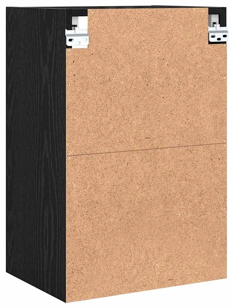 vidaXL Κρεμαστό ντουλάπι με ράφι Riga Μαύρη δρυς 40 x 29,5 x 60 εκ.