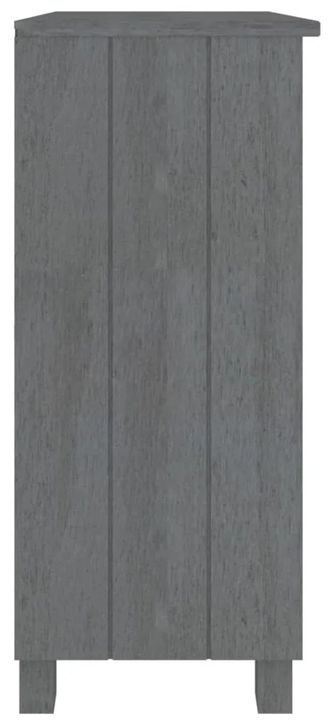 vidaXL Ντουλάπι HAMAR Σκ. Γκρι 85 x 35 x 80 εκ. από Μασίφ Ξύλο Πεύκου