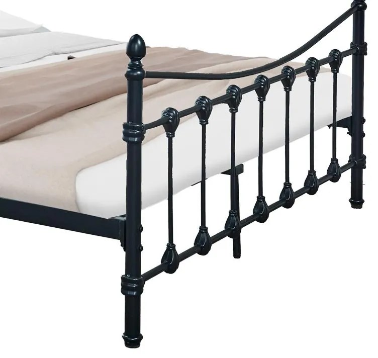 Κρεβάτι Beowulf μαύρο μεταλλικό 140x190x102εκ 147.6x194x102 εκ.