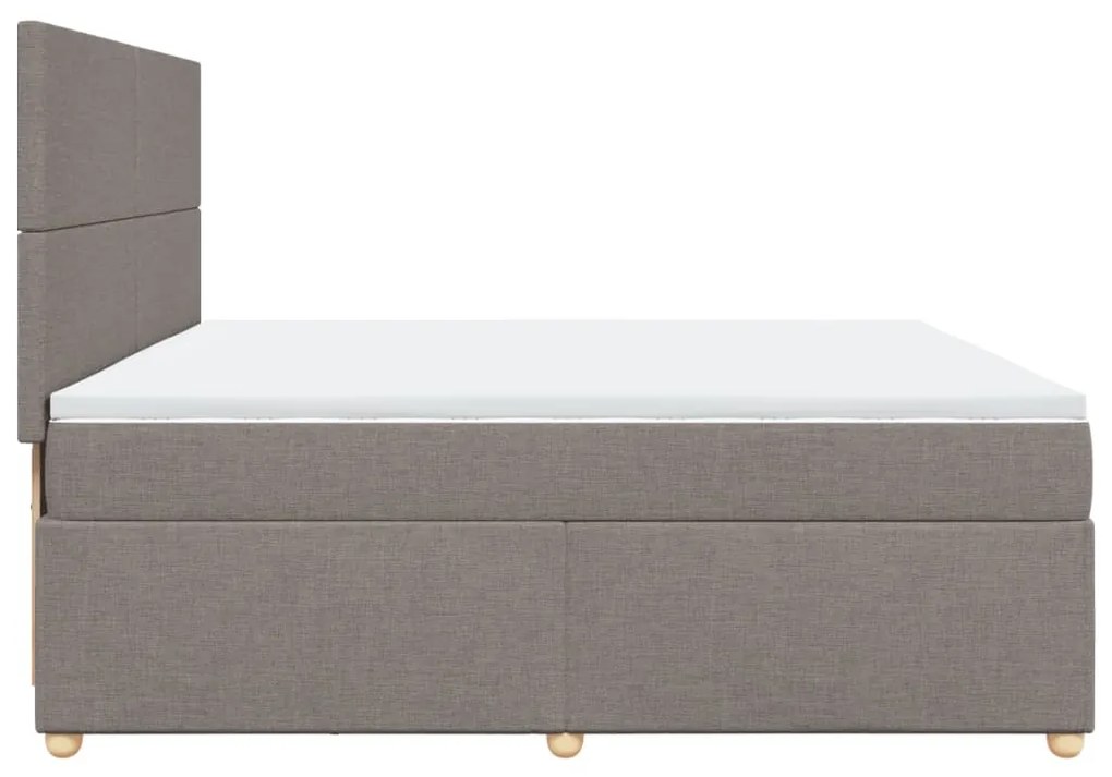 ΚΡΕΒΑΤΙ BOXSPRING ΜΕ ΣΤΡΩΜΑ TAUPE 200X200 ΕΚ. ΥΦΑΣΜΑΤΙΝΟ 3293684