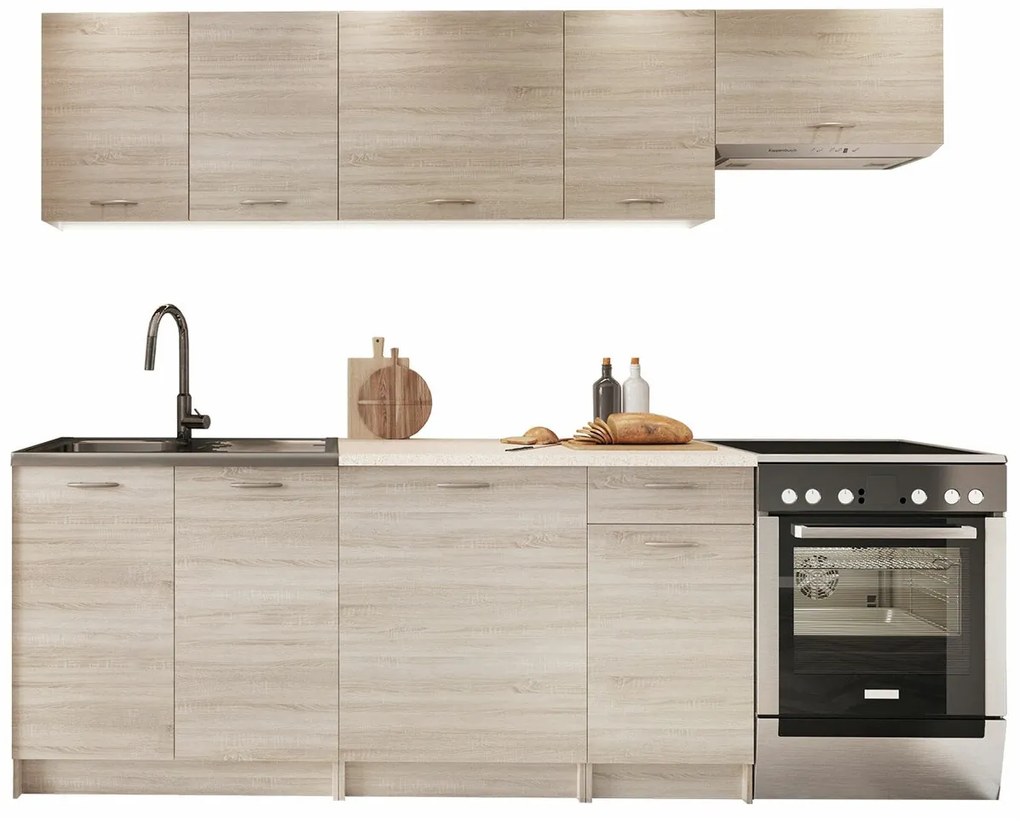 Σετ κουζίνας Trenton 105, 240x60cm, Πάγκος, Πλαστικοποιημένη μοριοσανίδα
