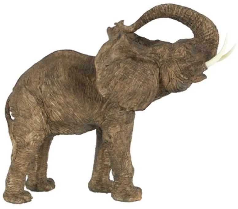 Artekko Artekko Elephant Διακοσμητικός Ελέφαντας Ρητίνης σε Γκρι με Καφέ (38.1x20.3x30.5)cm 73638