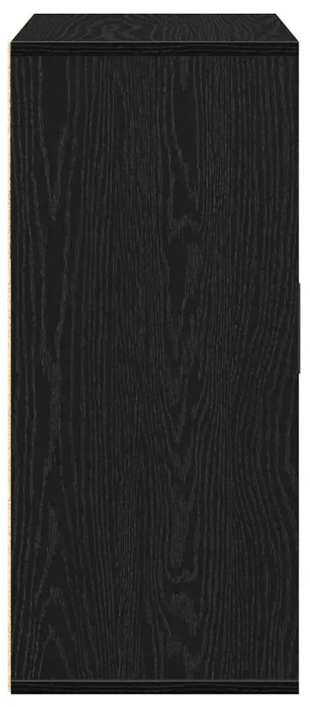 vidaXL Πλαϊνό γραφείο Μαύρη Οξυά 60 x 31 x 70 εκ Επεξεργασμένο ξύλο