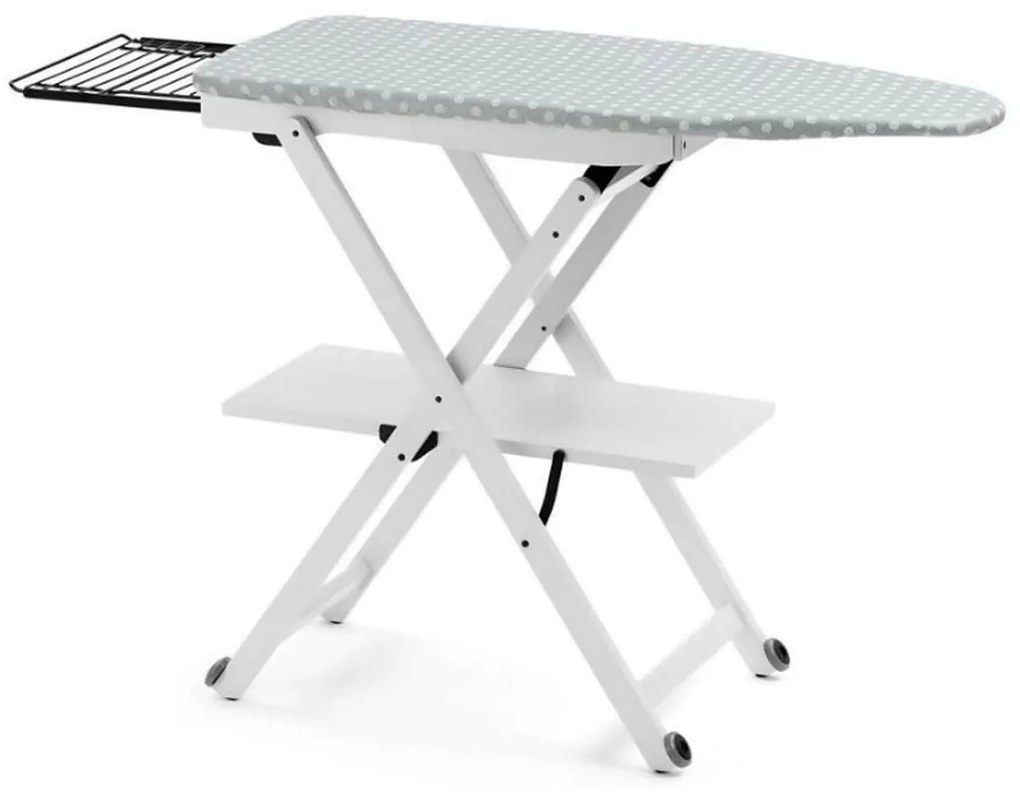 Ξύλινη Σιδερώστρα Stirocomodo ARiT με ρυθμιζόμενο ύψος, ράφι και διαστάσεις 135x45x93cm - White