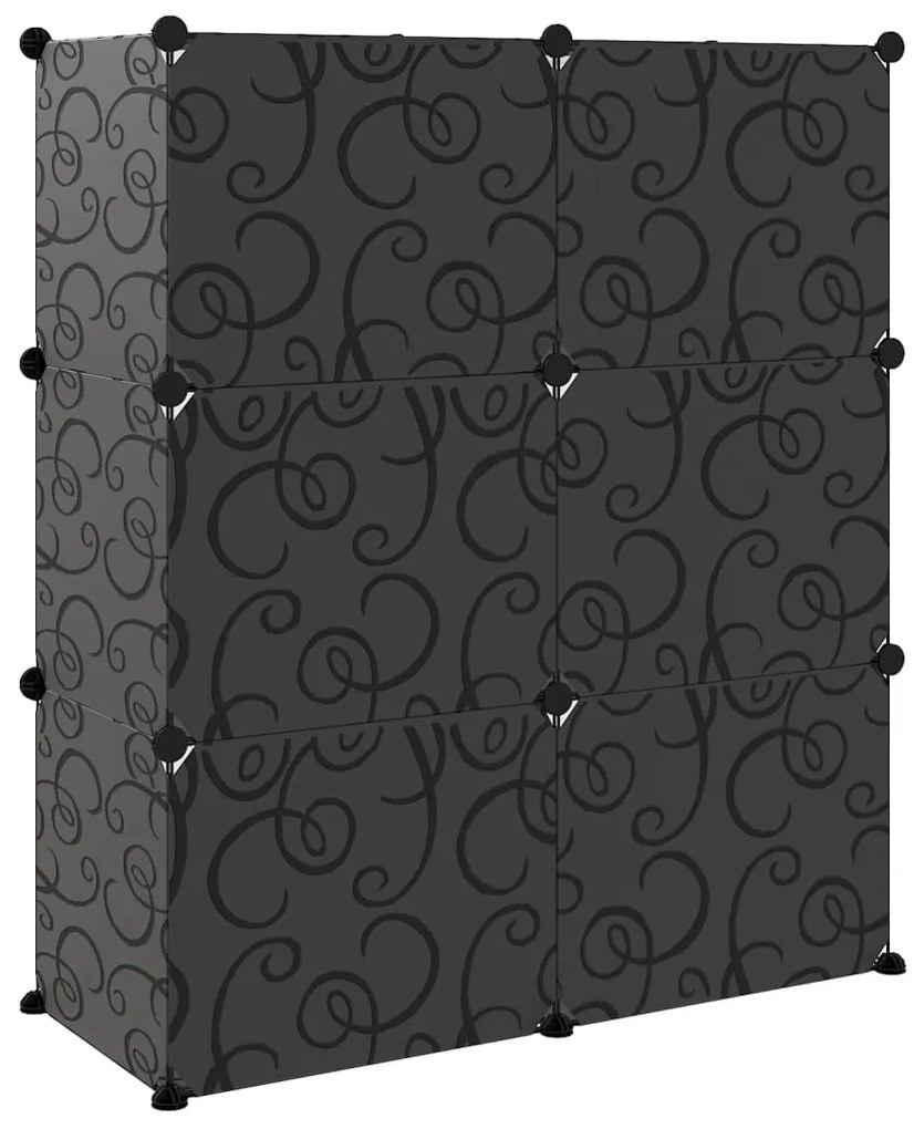 vidaXL Παπουτσοθήκη Μαύρη 84,5 x 31 x 93,5 εκ. από Πολυπροπυλένιο