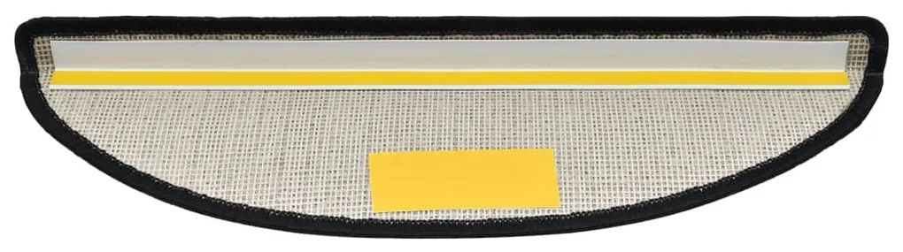 vidaXL Πατάκια Σκαλοπάτια 15 τεμ. Ανθρακί Ημίκυκλα 56x17x3 εκ.