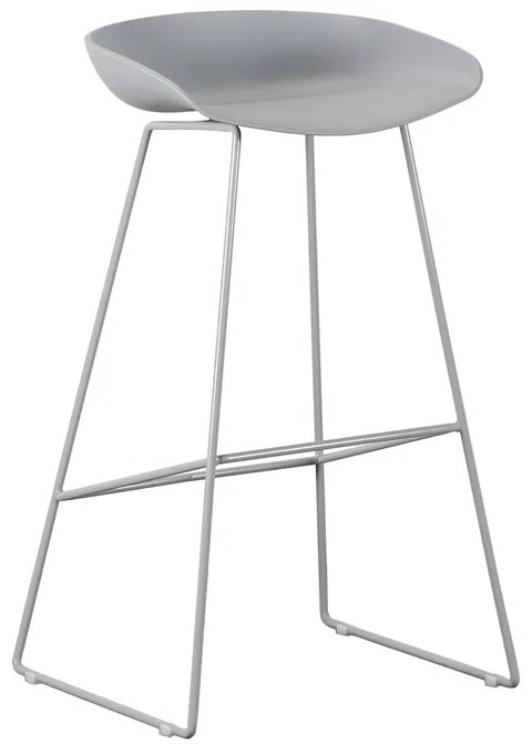 LETO GREY PP ΣΚΑΜΠΟ ΜΕΤΑΛΛΙΚΟ ZITA PLUS 46X44X75-84εκ.